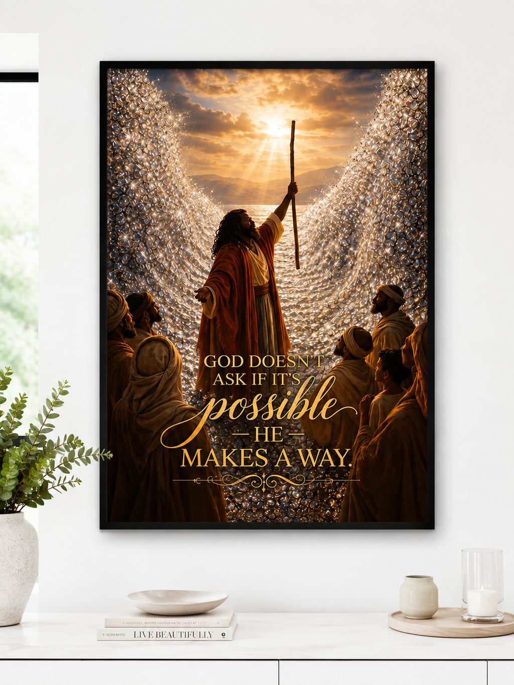 God Makes a Way – Faith-Inspired Red Sea Miracle Digital Download